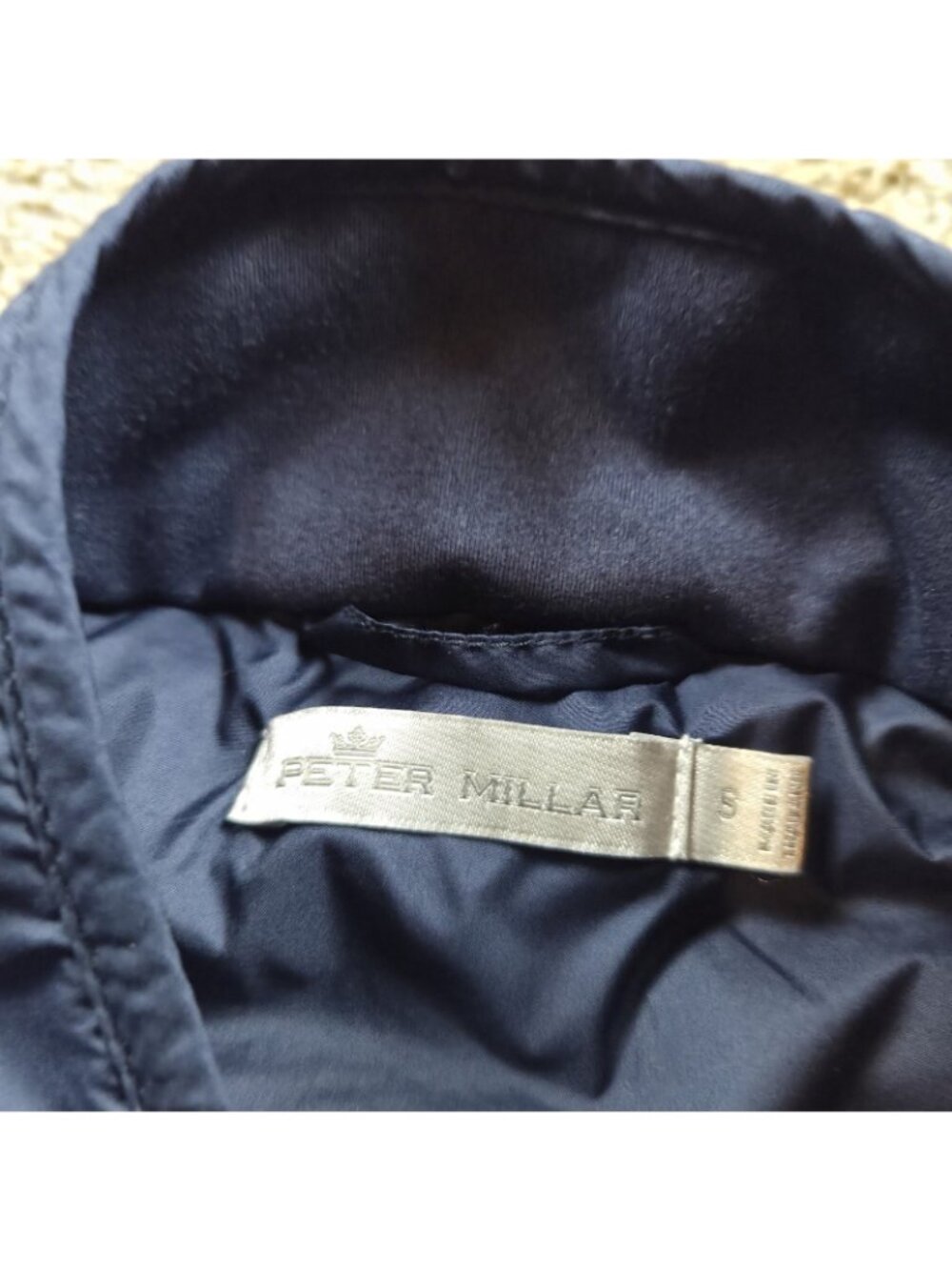 Peter Millar Jacket Womens Small Blue Quilted Hybrid Full Zip Puffer Logo - Picture 2 of 5